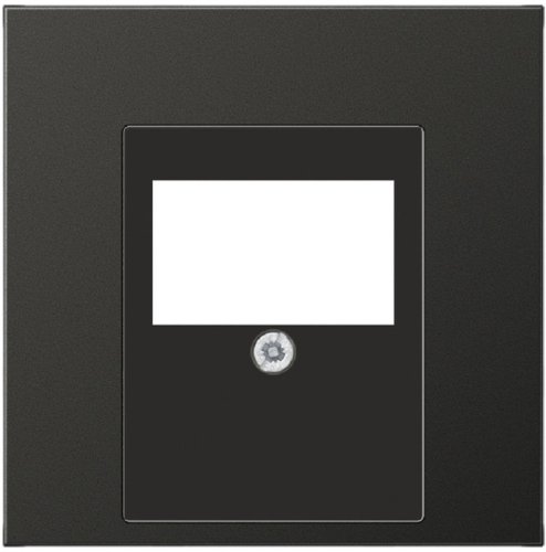 Лицевая панель Jung LS990 metal для 2-м. розетки USB/аудио антрацит фото Лицевая панель Jung LS990 metal для 2-м. розетки USB/аудио антрацит картинка